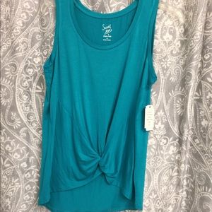 Sleeveless turquoise top size M